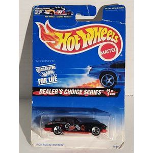 1996 Hot Wheels Dealers Choice Series '63 Corvette Black w/Queen On Hood #568